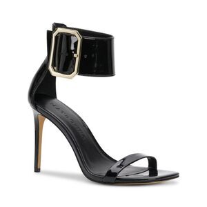 MATEO BY INC Womens Black Padded Melodie Square Toe Stiletto Heeled Sandal 10 M